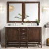 Addison 60" Double Vanity Cabinet in Mid-Century Acacia