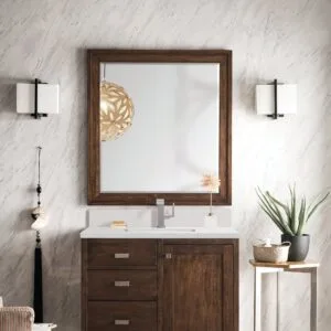 Addison 36" Single Vanity Cabinet in Mid-Century Acacia