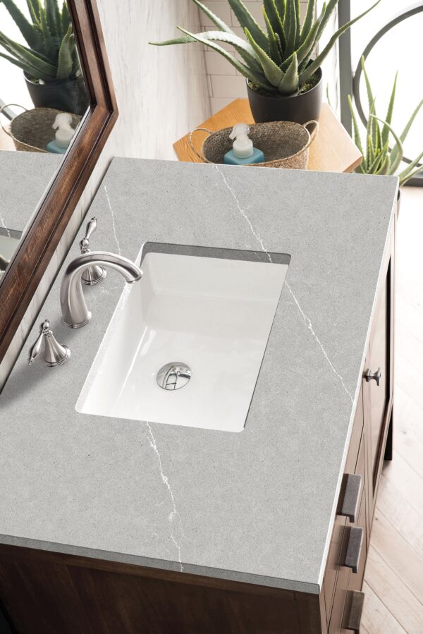 Addison 36 single vanity cabinet single bathroom vanity james martin vanities mid century acacia eternal serena quartz 543286 scaled bathusa inc.