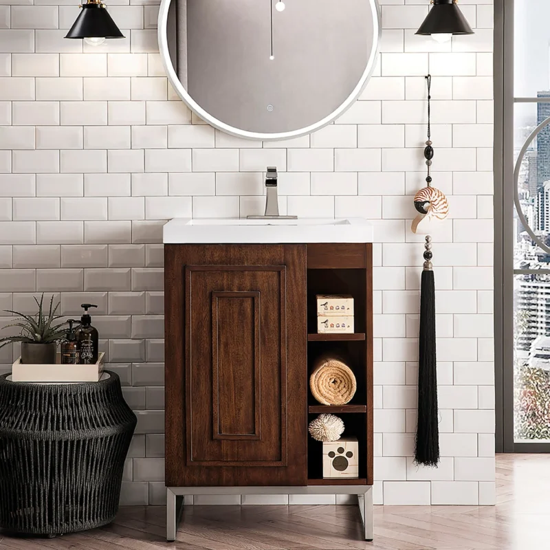 Alicante 24" Single Vanity in Mid-Century Acacia