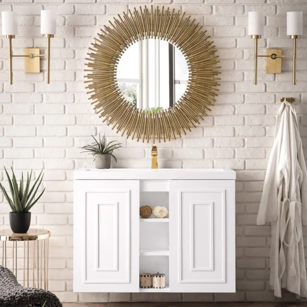 Alicante' 39.5" Single Vanity in Glossy White