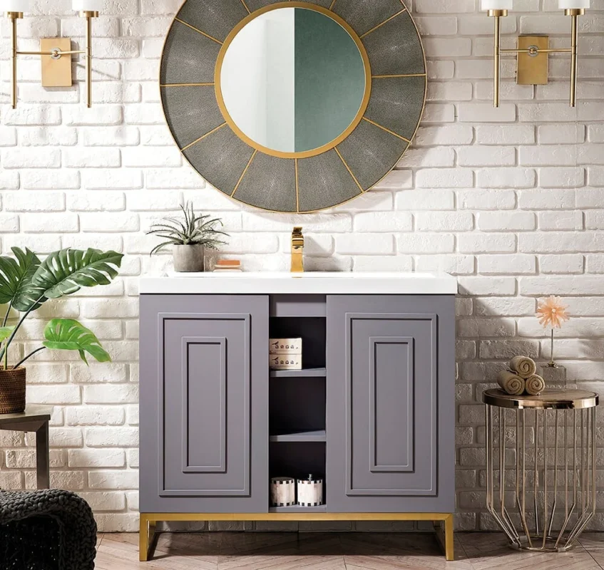 Alicante' 39.5" Single Vanity in Gray Smoke