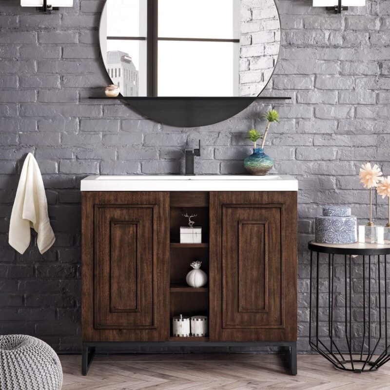 Alicante' 39. 5" single vanity in mid-century acacia