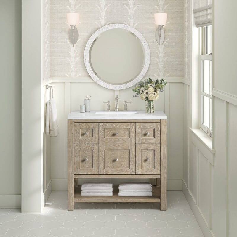 Breckenridge 36" Single Vanity in Whitewashed Oak