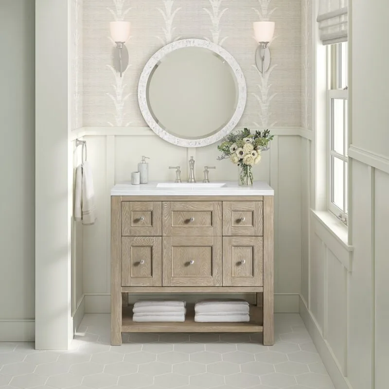 Breckenridge 36" Single Vanity in Whitewashed Oak