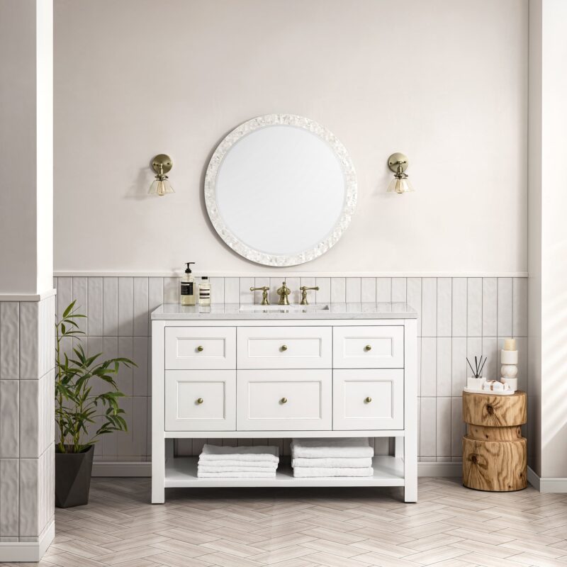 Breckenridge 48" single vanity in bright white