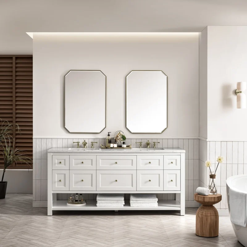 Breckenridge 72" Double Vanity in Bright White