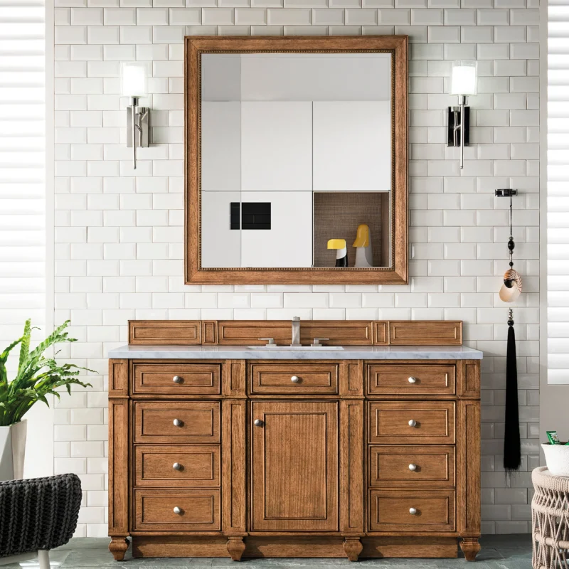 Bristol 60" Single Vanity in Saddle Brown