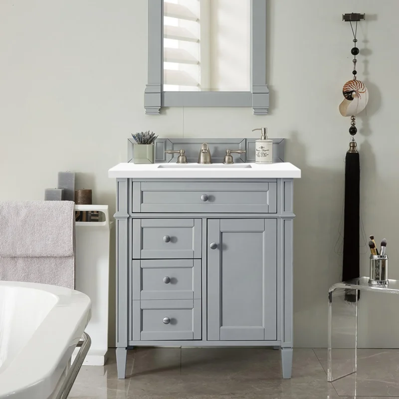 Brittany 30" Single Bathroom Vanity in Urban Gray