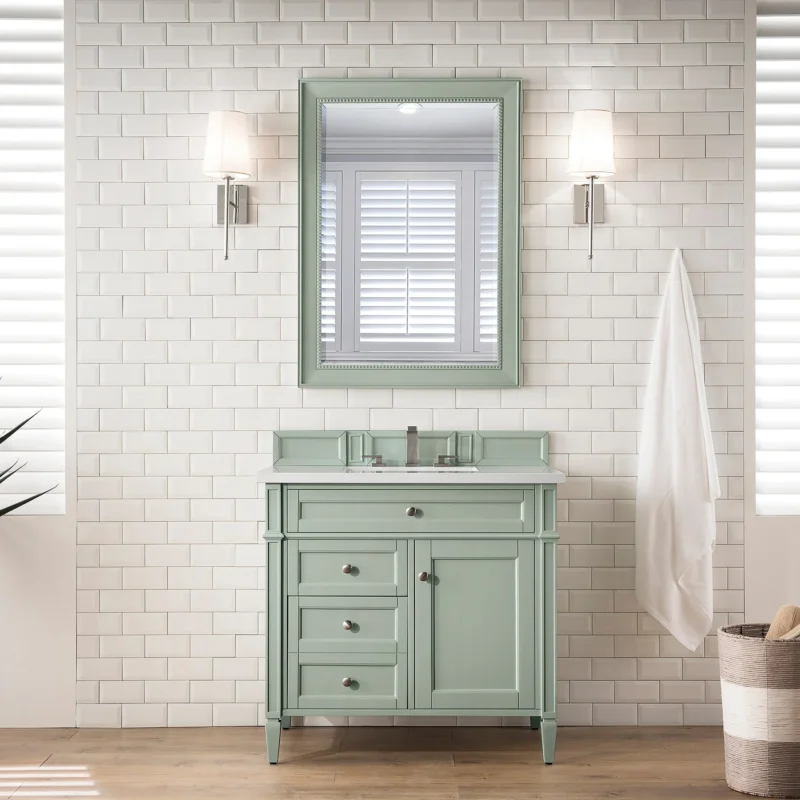 Brittany 30" single vanity cabinet, sage green