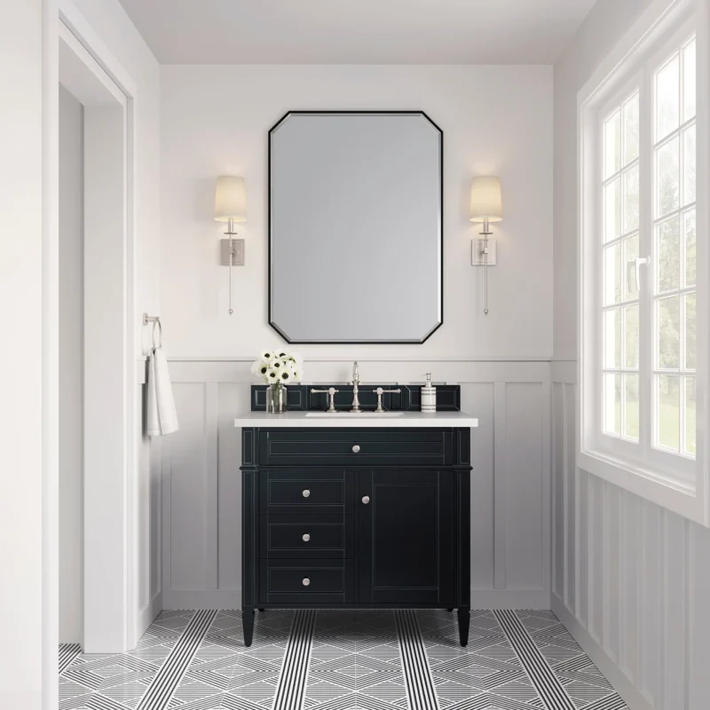 Brittany 36" Single Bathroom Vanity in Black Onyx