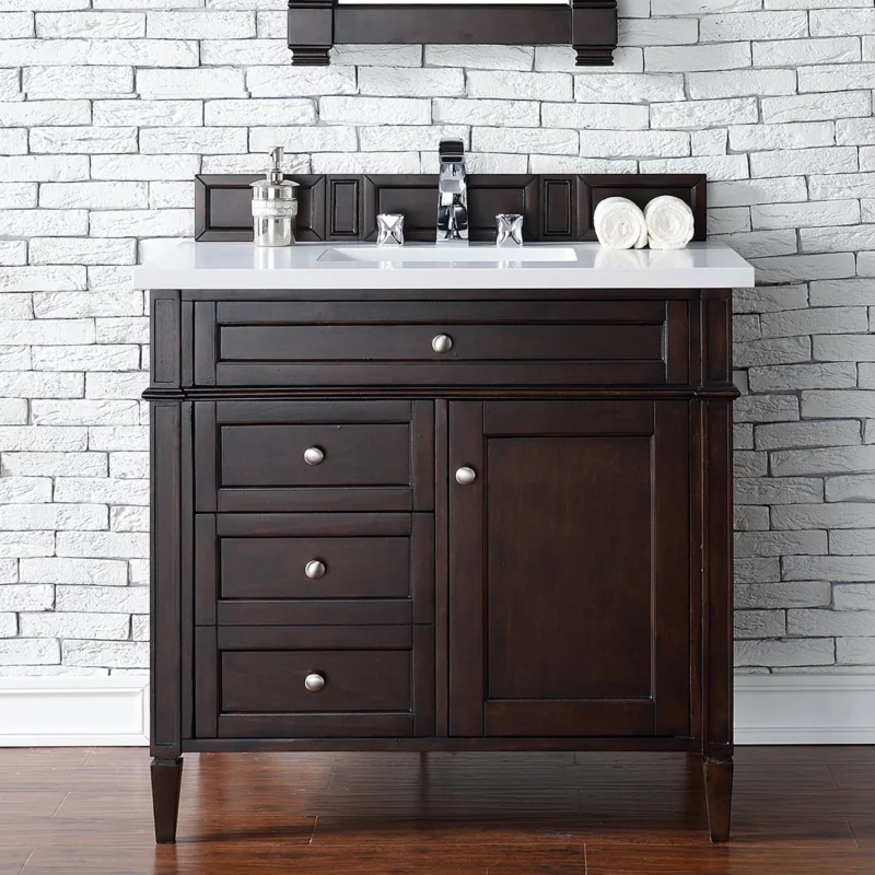 Brittany 36" Single Bathroom Vanity in Burnished Mahogany
