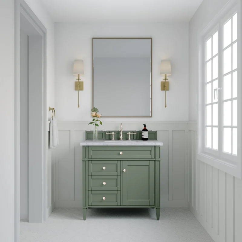 Brittany 36" Single Bathroom Vanity in Smokey Celadon