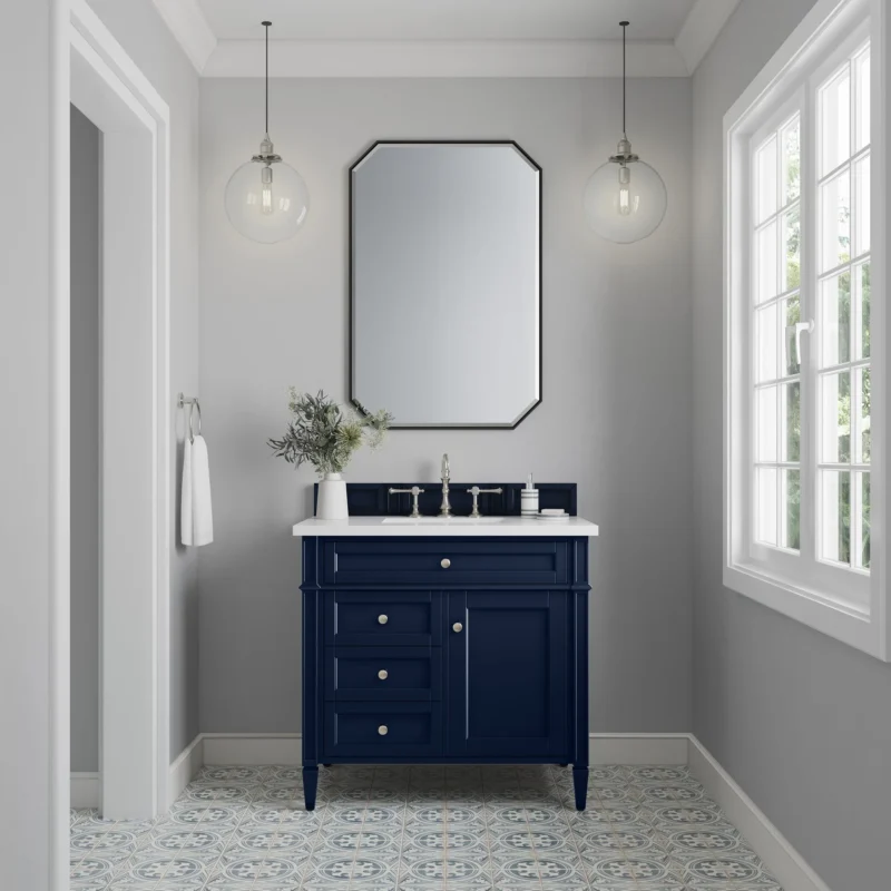 Brittany 36" Single Vanity in Victory Blue