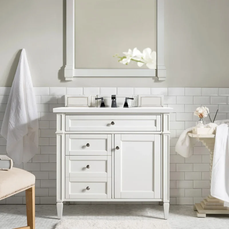 Brittany 36"Single Bathroom Vanity in Bright White