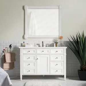 Brittany 48" Single Bathroom Vanity in Bright White