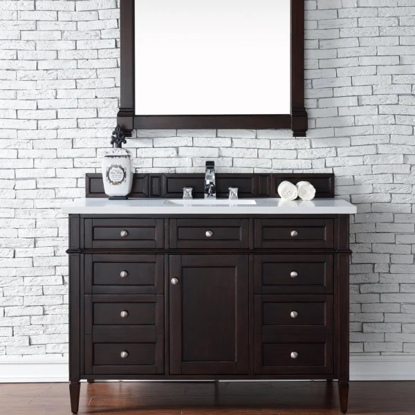 Brittany 48" Single Bathroom Vanity in Burnished Mahogany