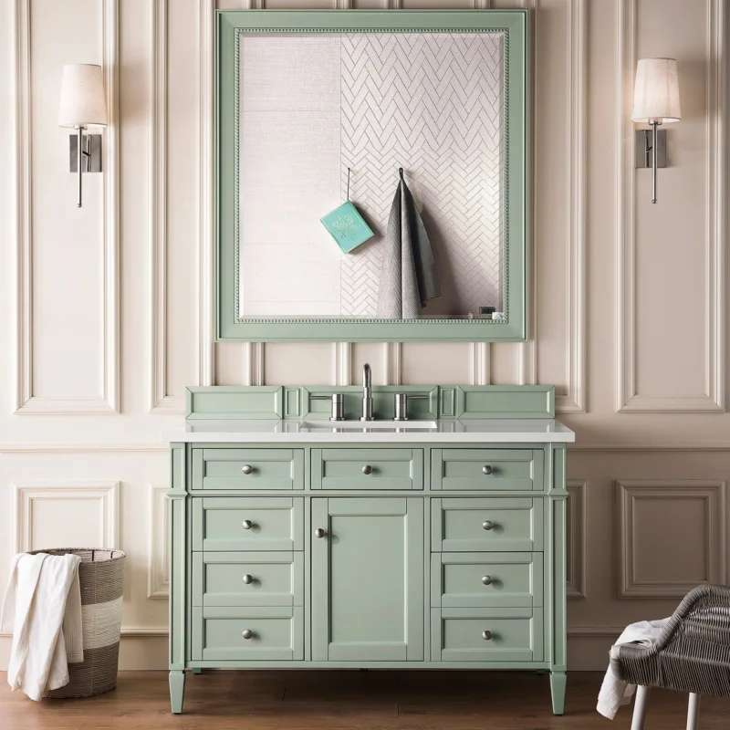 Brittany 48" Single Vanity Cabinet in Sage Green