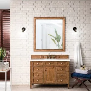 Brittany 48" Single Vanity Cabinet in Saddle Brown