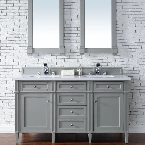Brittany 60" Double Bathroom Vanity in Urban Gray