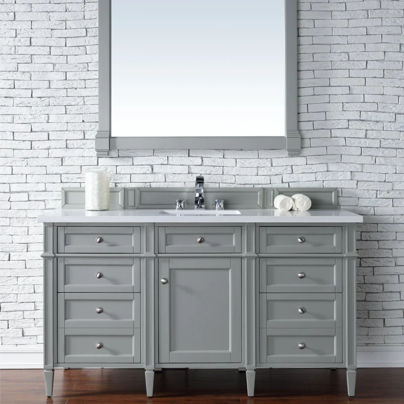 Brittany 60" Single Bathroom Vanity in Urban Gray