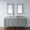 Brittany 72" Double Bathroom Vanity in Urban Gray