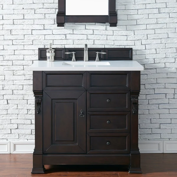 Brookfield 36" Single Bathroom Vanity in Burnished Mahogany