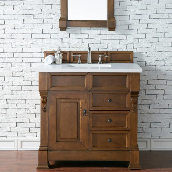 Brookfield 36" Single Bathroom Vanity in Country Oak