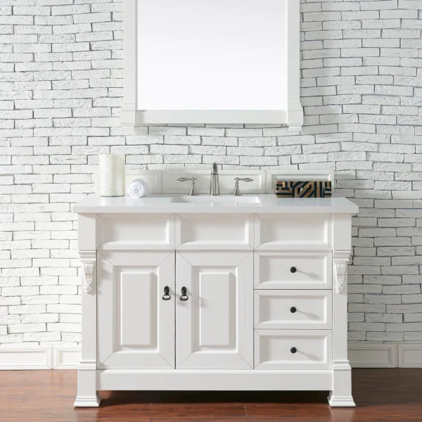 Brookfield 48" Single Bathroom Vanity in Bright White