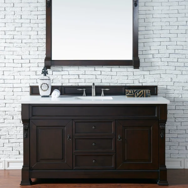 Brookfield 60" Single Bathroom Vanity in Burnished Mahogany