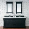 Brookfield 72" Double Bathroom Vanity in Antique Black