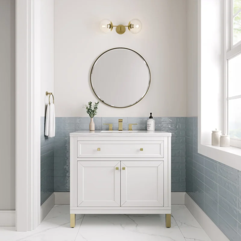 Chicago 36" Single Bathroom Vanity Glossy White