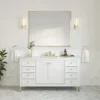 Chicago 60" Single Bathroom Vanity in Glossy White