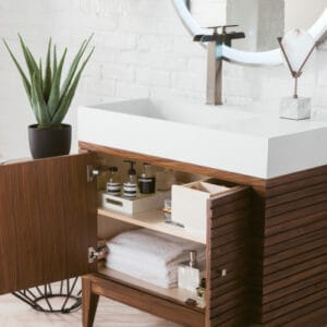 Modern bathroom vanity with storage