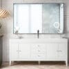 Linear 72" Single Bathroom Vanity in Glossy White