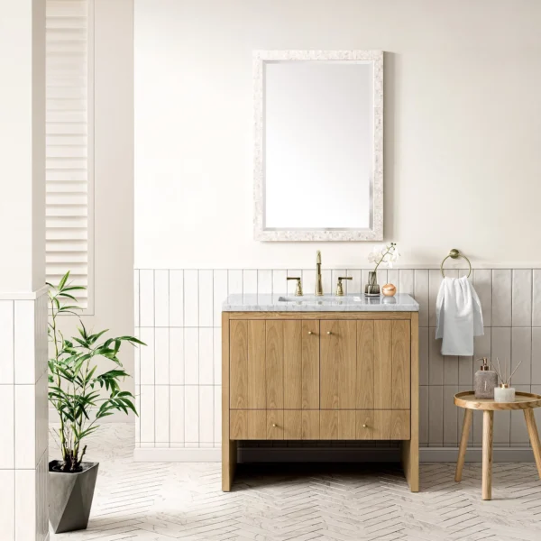 Hudson 36" Single Vanity in Light Natural Oak