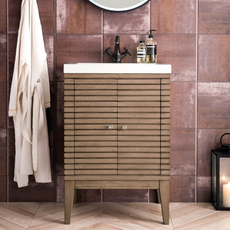 Linden 24" Vanity Cabinet in Whitewashed Walnut