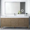 Linear 72" Single Bathroom Vanity in Whitewashed Walnut