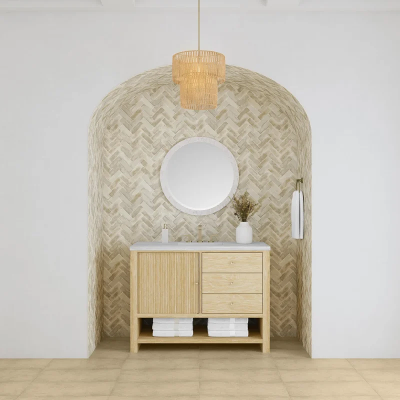 Marigot single 48" single vanity in sunwashed oak