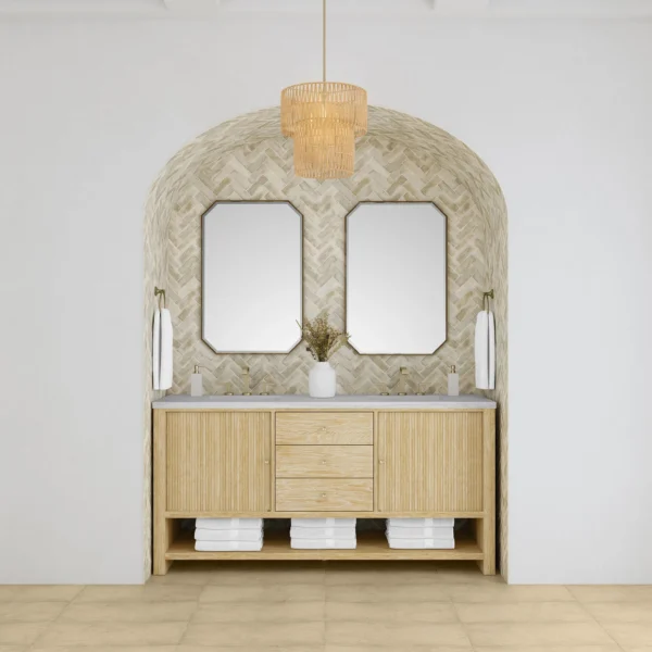 Marigot Single 72" Double Vanity in Sunwashed Oak