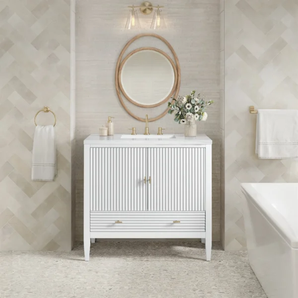 Myrrin 36" Single Vanity in Bright White