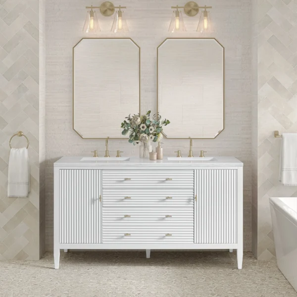 Myrrin 60" Double Vanity in Bright White