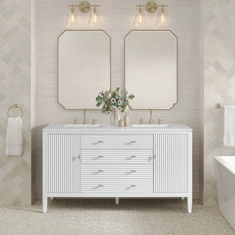 Myrrin 60" Double Vanity in Bright White