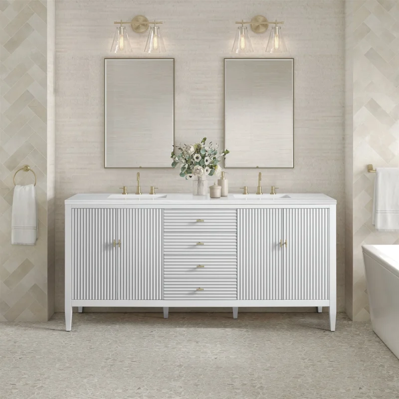 Myrrin 72" Double Vanity in Bright White
