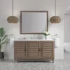 Portland 60" Single Bathroom Vanity in Whitewashed Walnut