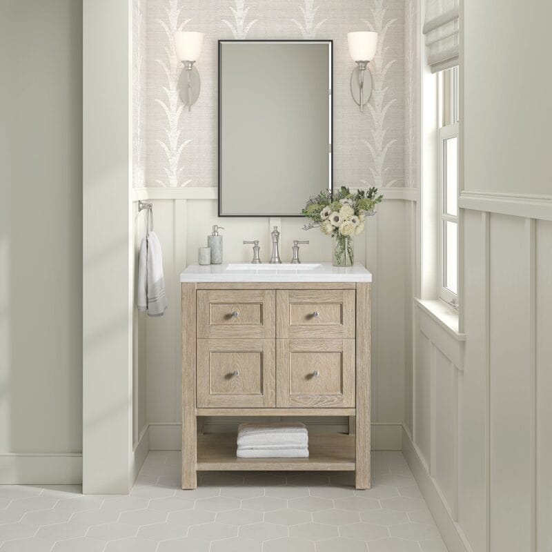 Breckenridge 30" Single Vanity in Whitewashed Oak