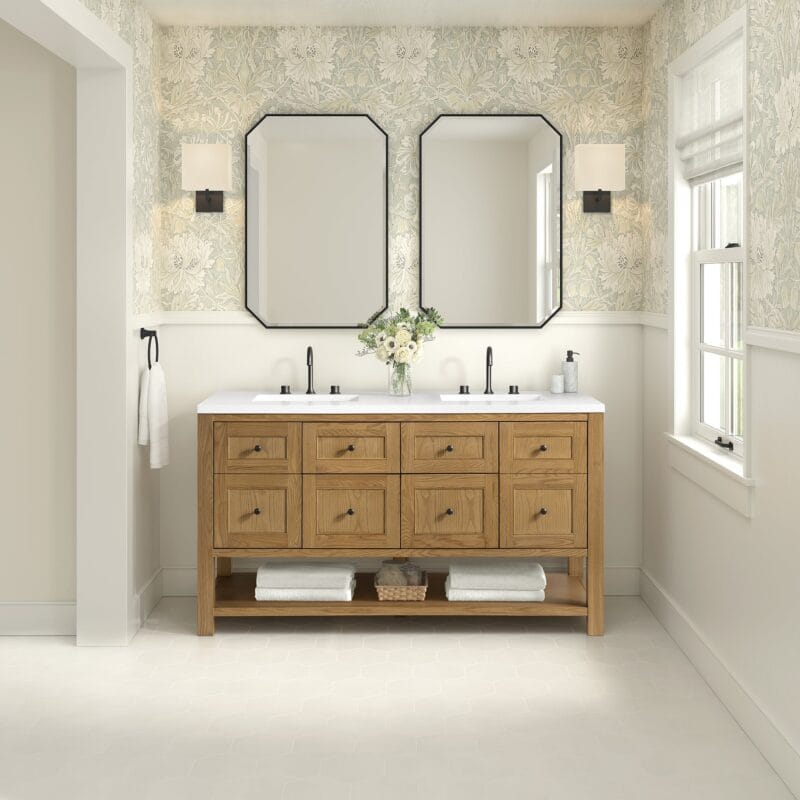 Breckenridge 60" Double Vanity in Light Natural Oak