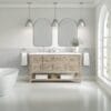 Breckenridge 60" Double Vanity in Whitewashed Oak