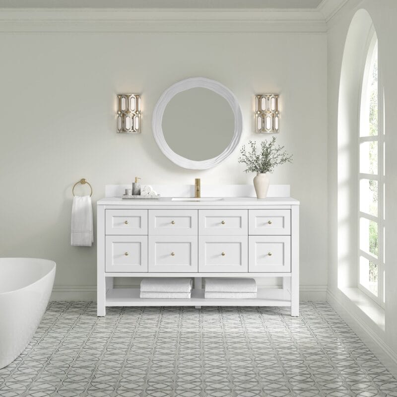Breckenridge 60" Single Vanity in Bright White