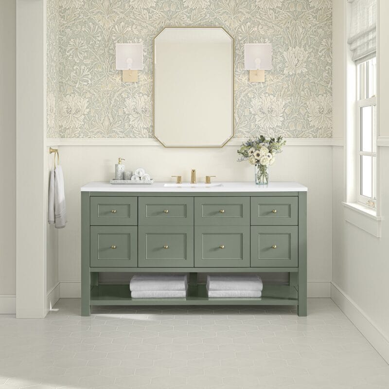 Breckenridge 60" Single Vanity in Smokey Celadon